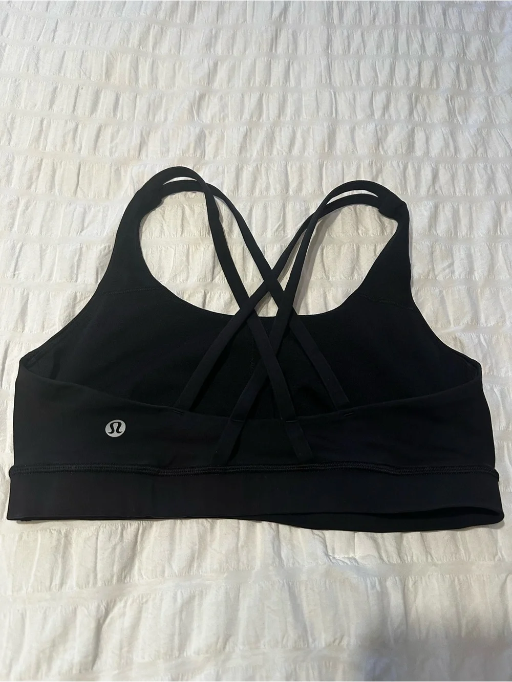 lululemon athletica Black Strappy Crisscross Sports Energy Bra 8! No padding!